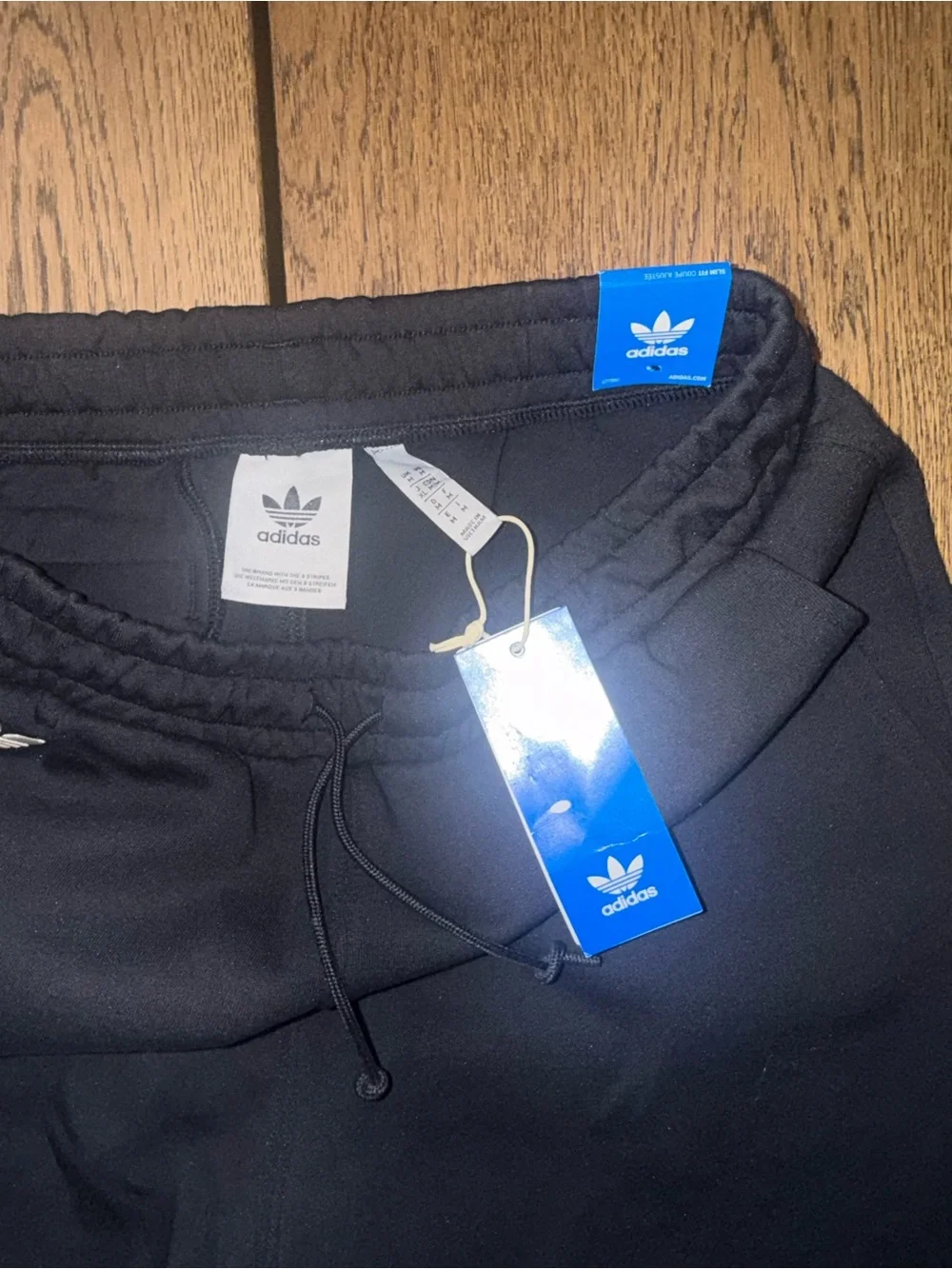 adidas Black Sweatpants with White Stripes